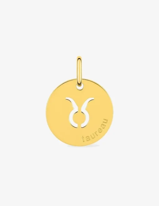 Pendentif zodiaque Taureau en or jaune 375 ‰ SO OR