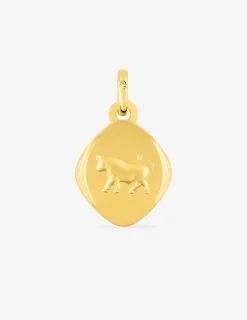 Pendentif zodiaque Taureau en or jaune 375 ‰ finition polie SO OR