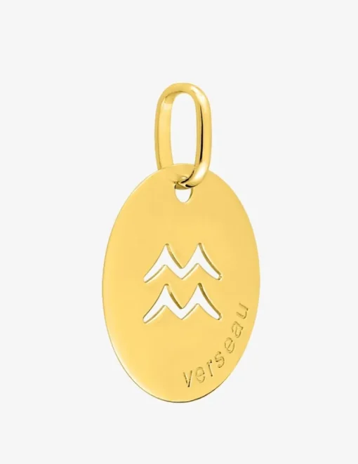 Pendentif zodiaque Verseau en or jaune 375 ‰ SO OR