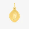Pendentif zodiaque Verseau en or jaune 375 ‰ finition polie SO OR