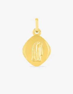 Pendentif zodiaque Verseau en or jaune 375 ‰ finition polie SO OR