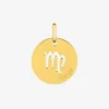 Pendentif zodiaque Vierge en or jaune 375 ‰ SO OR