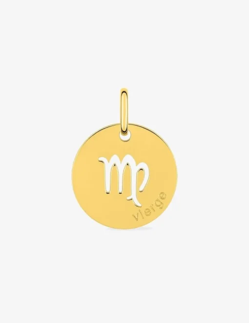 Pendentif zodiaque Vierge en or jaune 375 ‰ SO OR
