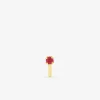 Piercing de nez or jaune 750 ‰ et rubis SO OR