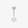 Piercing de nombril or blanc 750 ‰ et oxyde de zirconium SO OR