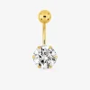 Piercing de nombril or jaune 375 ‰ et oxyde de zirconium SO OR