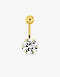 Piercing de nombril or jaune 375 ‰ et oxyde de zirconium SO OR
