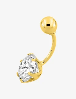 Piercing de nombril or jaune 375 ‰ et oxyde de zirconium SO OR