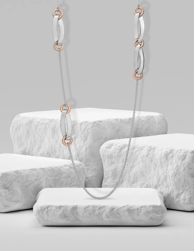 Sautoir bicolore argent 925 ‰ SO OR