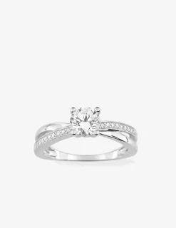 Solitaire accompagné en or 375‰ SO OR