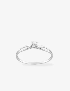 Solitaire fantaisie en or 375‰, oxyde de zirconium SO OR