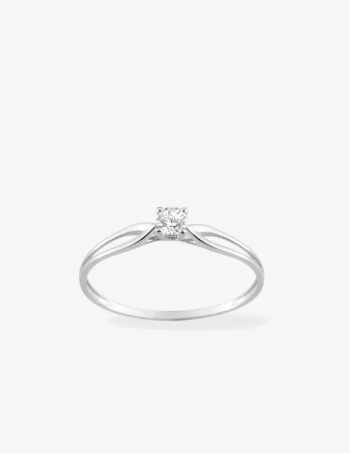 Solitaire fantaisie en or 375‰, oxyde de zirconium SO OR
