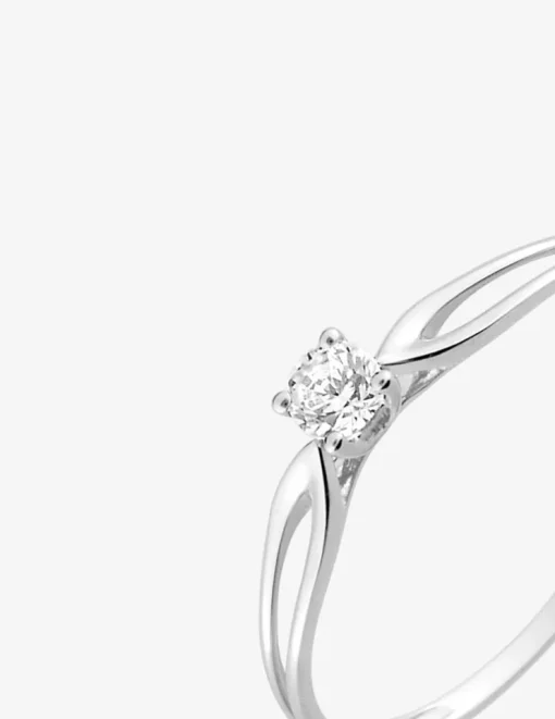 Solitaire fantaisie en or 375‰, oxyde de zirconium SO OR