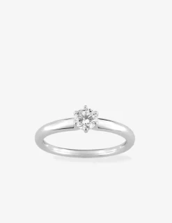 Solitaire or blanc 375‰ et oxyde de zirconium 0,35 ct SO OR