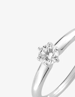 Solitaire or blanc 375‰ et oxyde de zirconium 0,35 ct SO OR