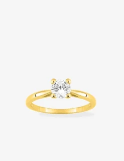 Solitaire plaqué or et oxyde de zirconium 5,5 mm SO OR