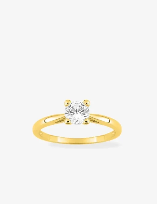 Solitaire plaqué or et oxyde de zirconium 5,5 mm SO OR